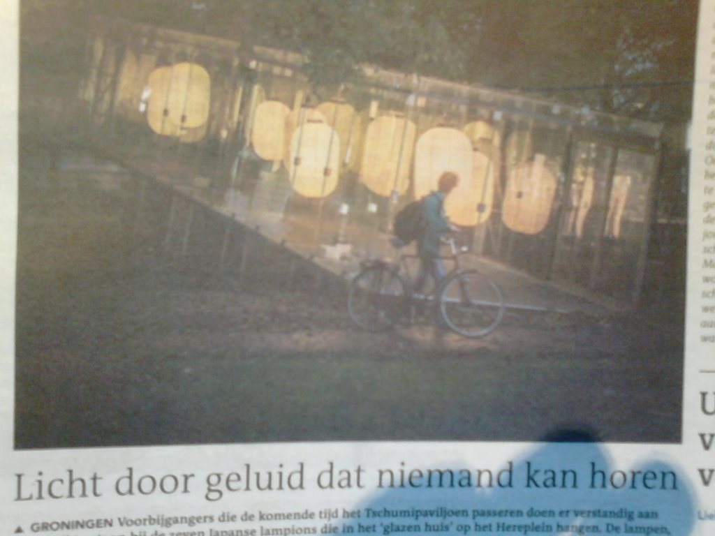 Licht door geluid dat niemand kan horen.